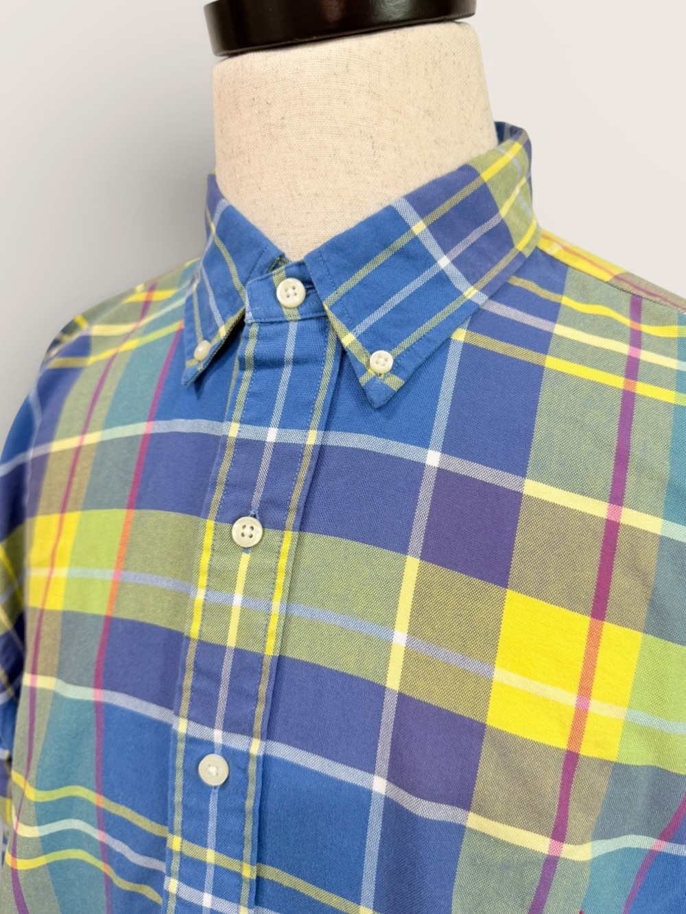 Polo Ralph Lauren XLT 100% Cotton Madras Plaid Button Down Long Sleeve Shirt NWT - Picture 3 of 15
